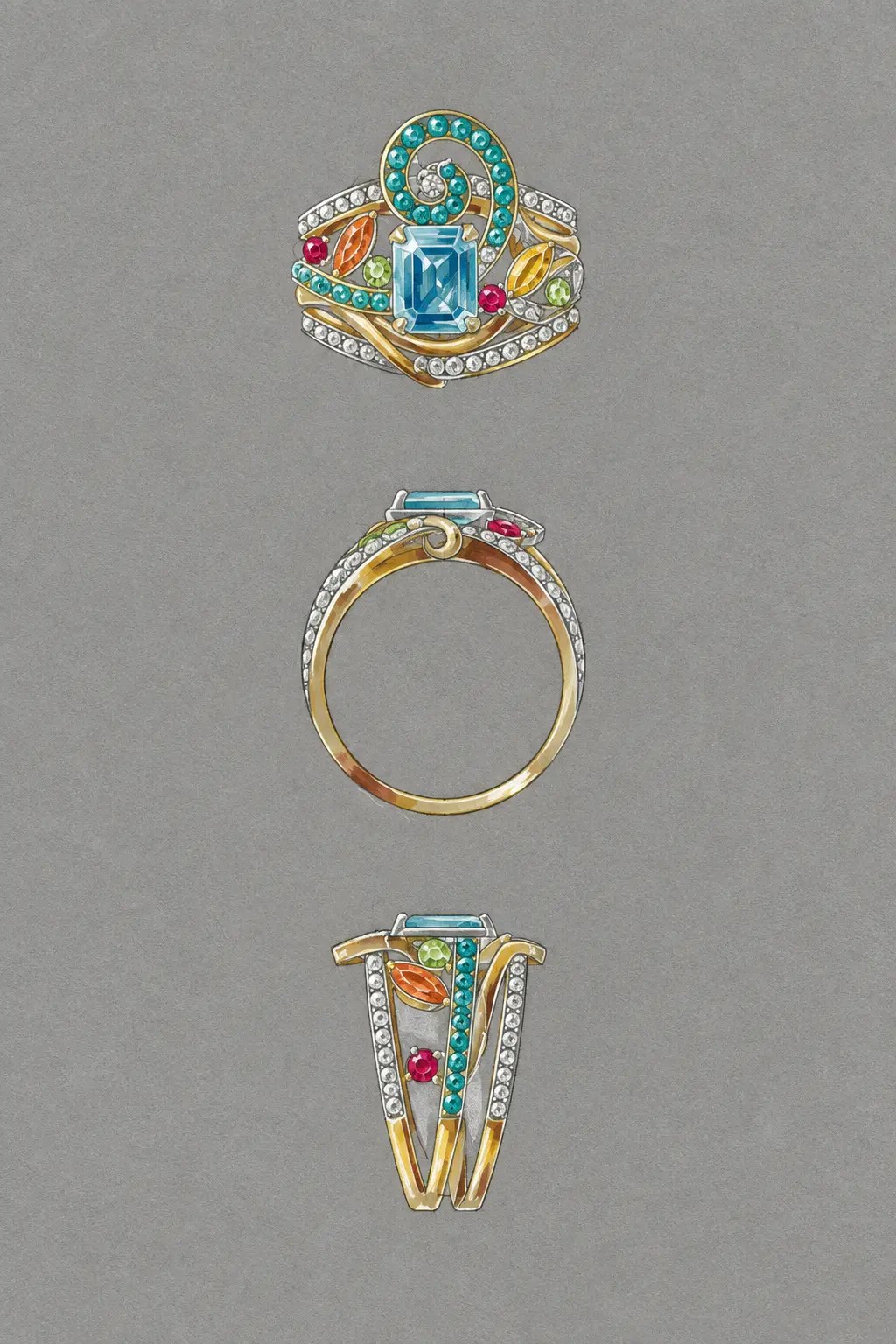 Dessins de bijoux et recherches créatives